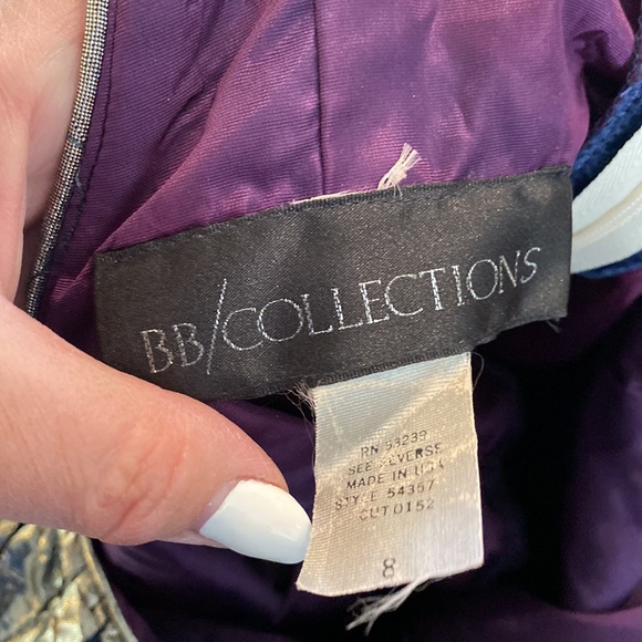 BB/Collections Velvet Metallic Romper 8 Ruffle Vintage EUC - Picture 5 of 10